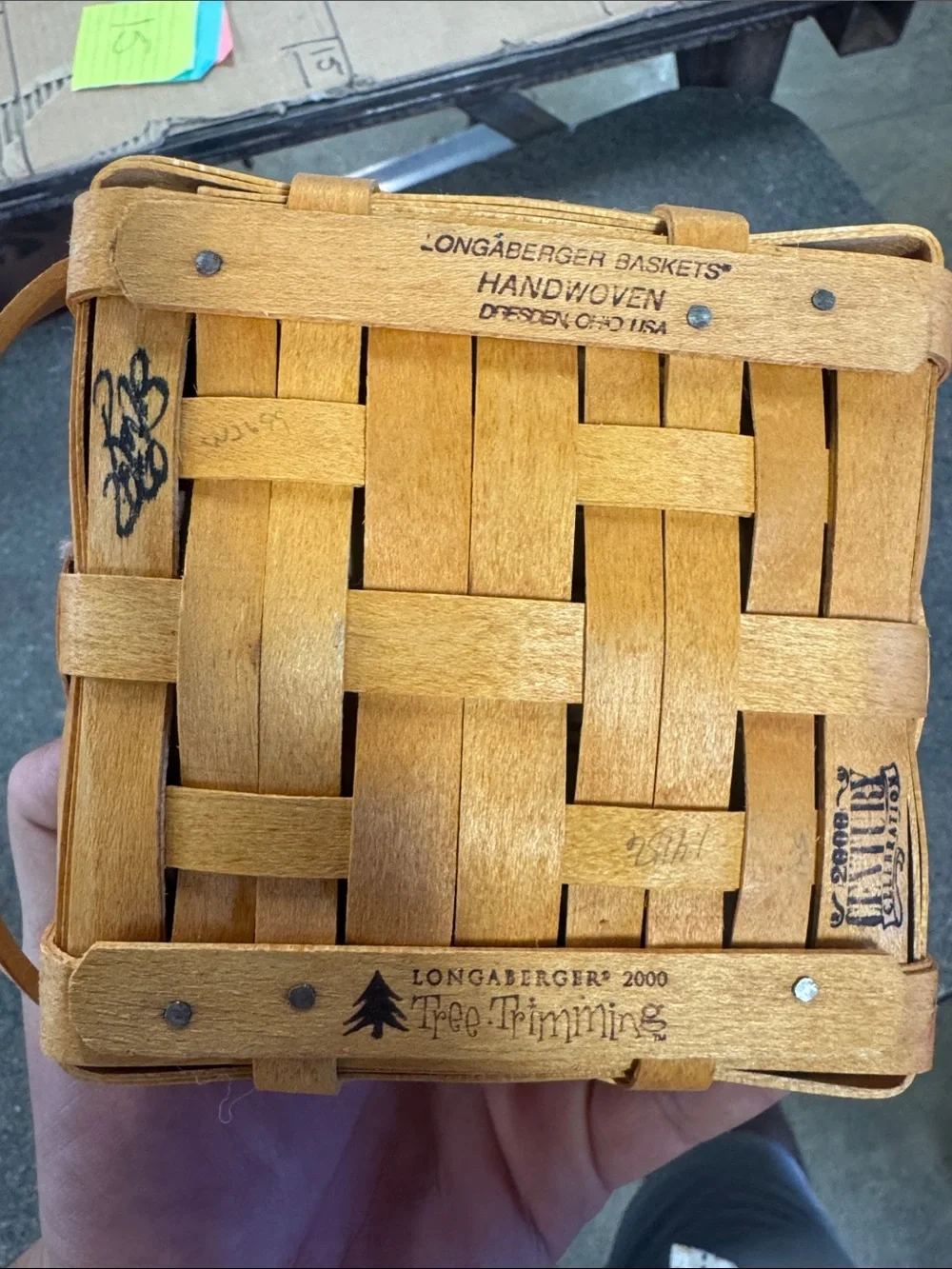 Longaberger Handwoven Basket Small With Plastic Divider
